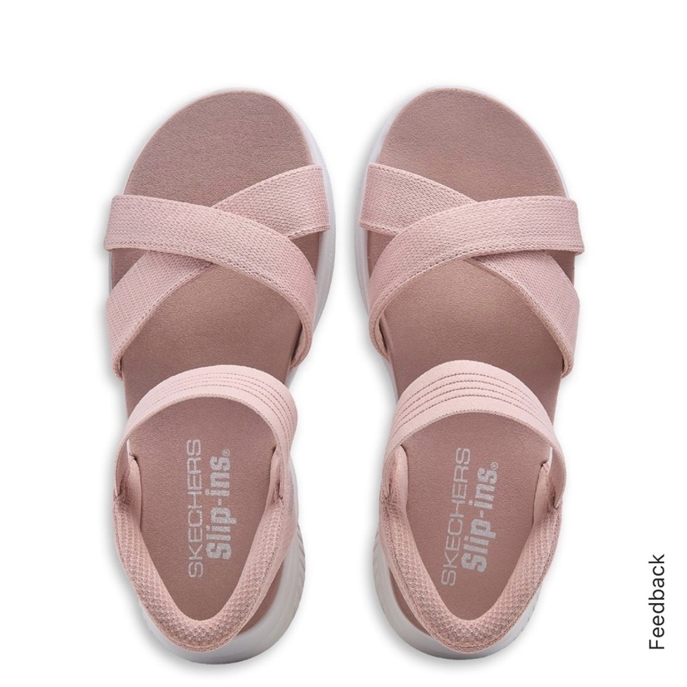 SKECHERS Women’s Sandals Slip-ins Hands Free soft pink Size 8 - Picture 3 of 12